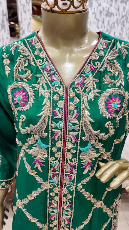 Regal Emerald Silk Ensemble — image 14