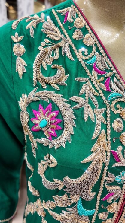Regal Emerald Silk Ensemble — image 3