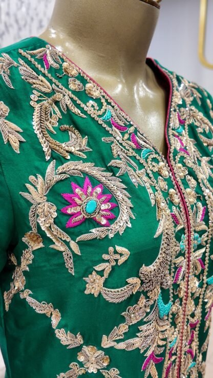 Regal Emerald Silk Ensemble — image 4