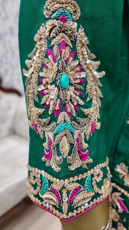 Regal Emerald Silk Ensemble — image 9