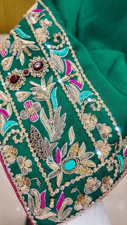 Regal Emerald Silk Ensemble — image 11