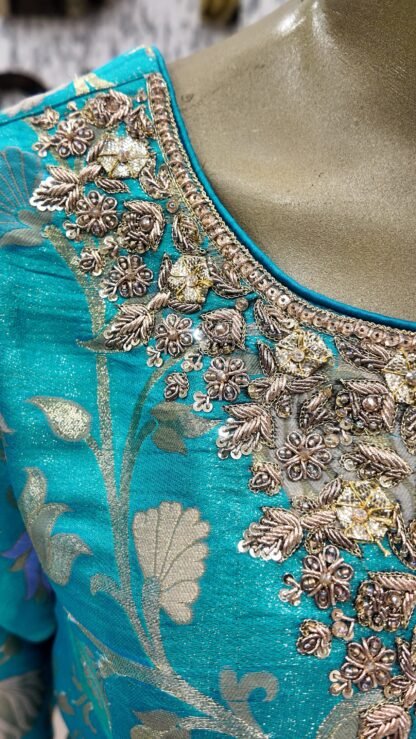 Turquoise Bloom Gharara Set — image 3