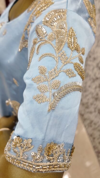 Sky Blue Katdana Embellished Sharara Set — image 7