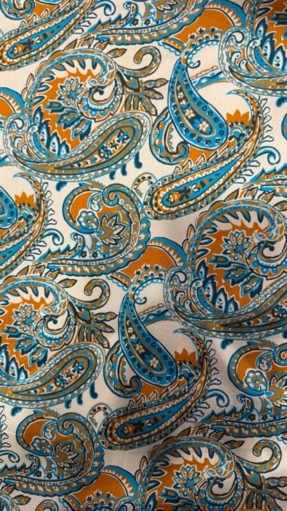 Pure 60g Raw Silk Printed with Ribbon Dupatta — Design 01 — image 2