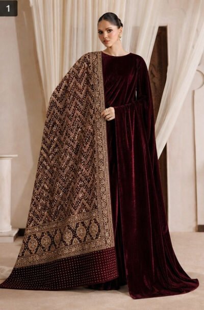 Zoya Velvet with Dupatta