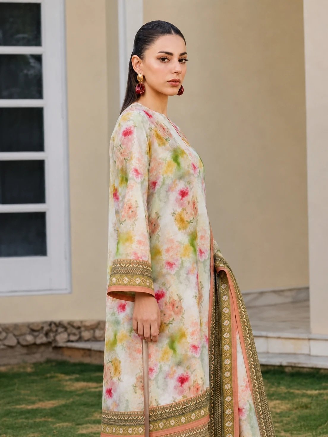 Pose 1 — Rear Back Drape